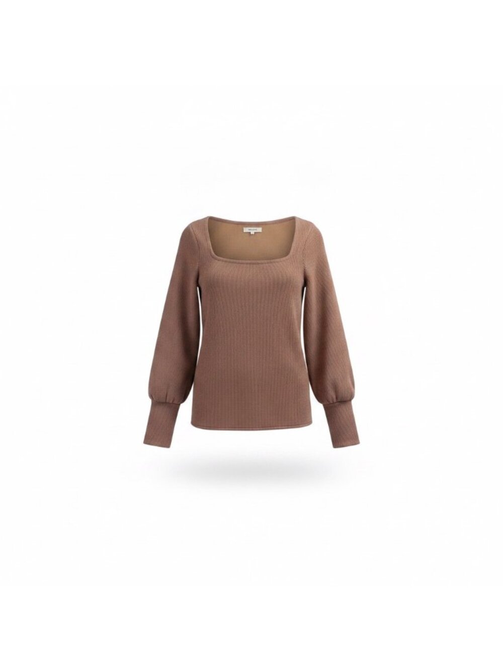Madewell Womens Pink Long Sleeve Square-Neck Top Size S